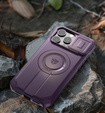 Carcasă blindată pentru iPhone 16 Pro Max, Dexnor CamProtect MagSafe, violet