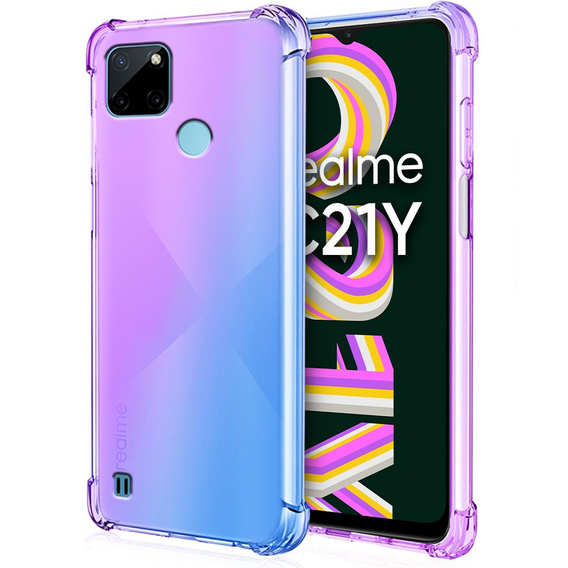 Husa pentru Realme C21Y / C25Y, Gradient Dropproof, albastru