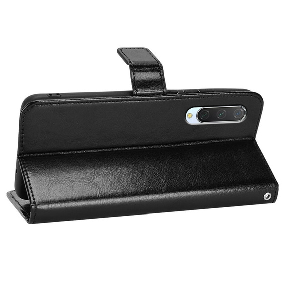 Cu clapetă pentru Xiaomi Mi 9 Lite, Crazy Horse Wallet, negru