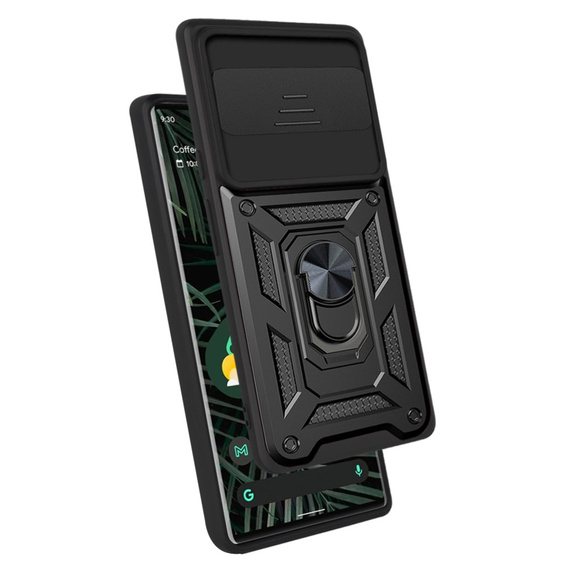 Husă blindată pentru Google Pixel 6 Pro, CamShield Slide, negru