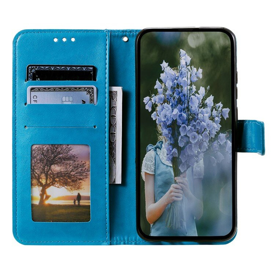 Cu clapetă pentru Samsung Galaxy A55 5G, Mandala Flower, verde