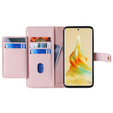 Cu clapetă pentru Oppo Reno8 T 4G, Wallet Zipper Pocket, roz