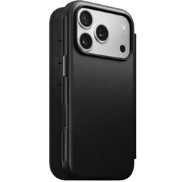 Husă Nomad pentru iPhone 17 Pro Max, Folio din piele modernă, negru