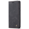 Husa CASEME pentru Google Pixel 7, Leather Wallet Case, negru