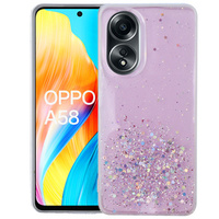 Huse pentru Oppo A58 4G, Glittery, roz