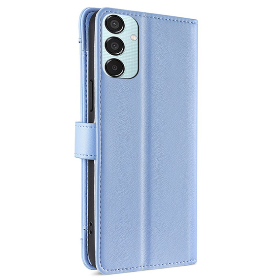 Cu clapetă pentru Samsung Galaxy M15 5G, Wallet Zipper Pocket, albastru