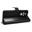 Cu clapetă pentru Honor 200 Pro 5G, Crazy Horse Wallet, negru