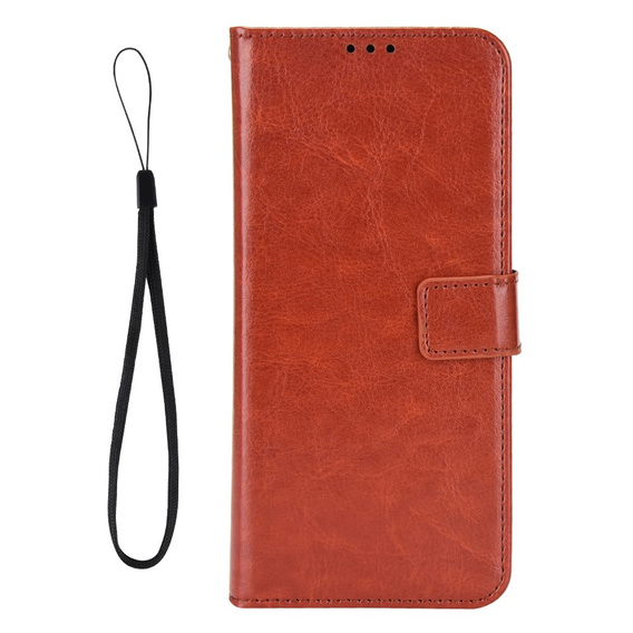 Cu clapetă pentru Xiaomi Poco F7 Pro, Crazy Horse Wallet, maro