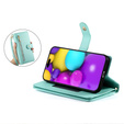 Cu clapetă pentru iPhone 16, Wallet Zipper Pocket, verde