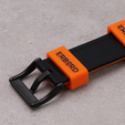 ERBORD Curea universală de silicon ERBORD 22mm, Dual Color, portocalie / neagră / catarama neagră