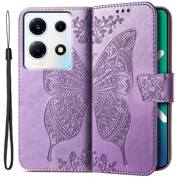 Cu clapetă pentru Infinix Note 30 VIP, Butterfly, violet