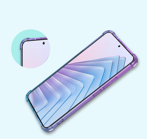 Husa pentru Xiaomi Redmi Note 14 5G, Gradient Dropproof, Violet / albastru