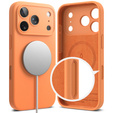 Carcasă Ringke pentru iPhone 17 Pro Max, Silicone Magnetic MagSafe, Tangerine