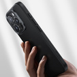 Carcasa BENKS Kevlar pentru iPhone 16 Pro Max, pentru MagSafe, Carbon Fiber, negru