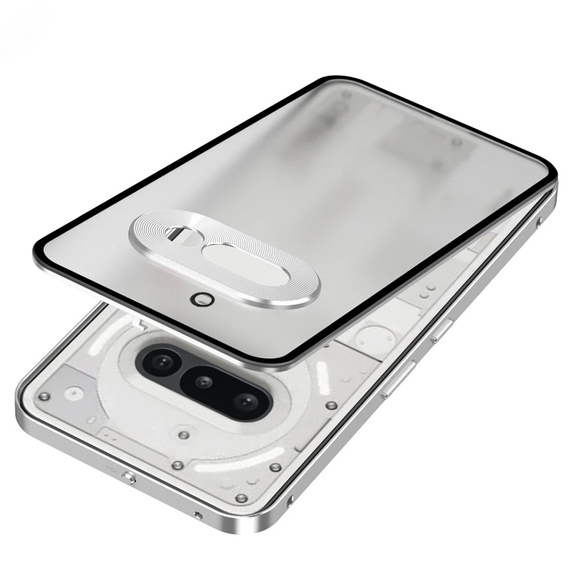 Carcasă pentru Nothing Phone 3A, Frame Case, de argint