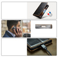 Carcasă flip CASEME pentru Samsung Galaxy Note 20 Ultra, Waxy Textured, cafea