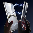 Husa pentru Oppo Find X8 Pro, Magnetic Dual Glass, de argint