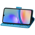 Cu clapetă pentru Samsung Galaxy A05s, Butterfly, albastru
