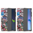 Husă pentru Lenovo Tab P11 Pro Gen 2 TB132FU TB132XU 11.2", cu clapetă, graffiti