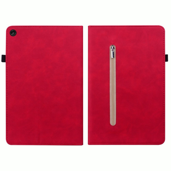 Husa pentru Lenovo Tab M10 10.1 Gen 3, Wallet Pen Slot, roșu