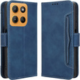 Cu clapetă pentru Motorola Moto G15 / Motorola Moto G15 Power, Card Slot, albastru închis
