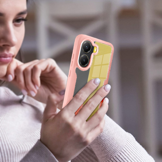 Carcasă pentru Xiaomi Poco X7 Pro 5G, Shockproof, cu folie, roz