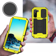 Husă blindată pentru Samsung Galaxy S22, R-JUST CamShield Slide, galben