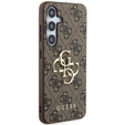 GUESS Huse pentru Samsung Galaxy A55, 4G Big Metal Logo, maro