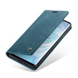 Husa CASEME pentru Huawei P30 Pro, Leather Wallet Case, albastru