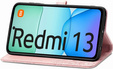 Cu clapetă pentru Xiaomi Redmi 13, Mandala, roz
