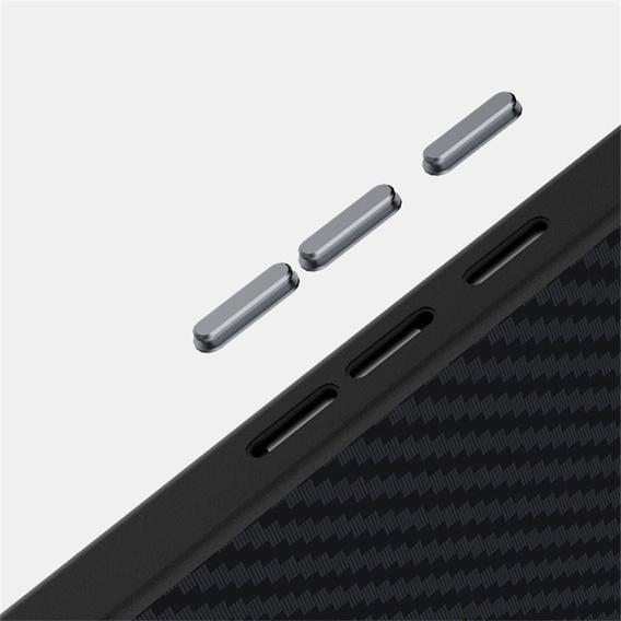 Husă pentru Google Pixel 10 / 10 Pro, ABEEL, pentru MagSafe, cu textură de carbon, negru