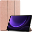 Husă pentru Samsung Galaxy Tab S9 FE, Tri-fold, roz rose gold