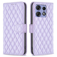 Cu clapetă pentru Motorola Edge 50 Pro 5G, Wallet, BINFEN COLOR, violet