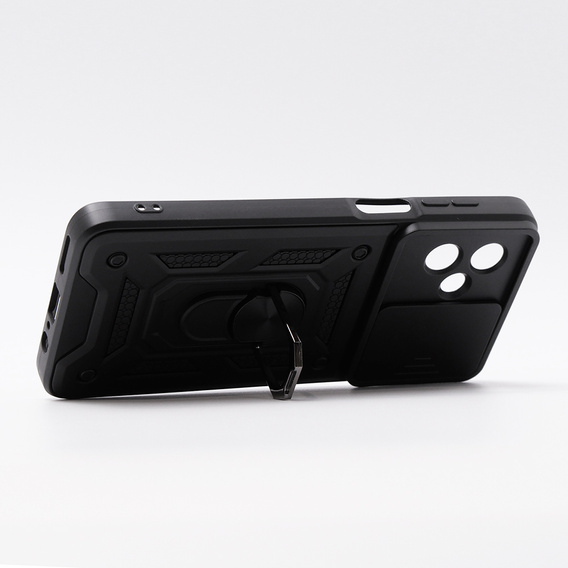 Husă blindată pentru Motorola Moto G54 5G, CamShield Slide, negru