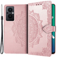 Cu clapetă pentru Oppo Reno7 Lite, Mandala, roz