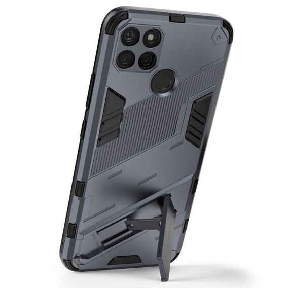 Husa pentru Realme C21Y/C25Y, Military kickstand, albastru