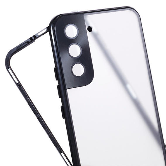Husa pentru Samsung Galaxy S21, Magnetic Dual Glass, negru