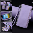 Cu clapetă pentru Xiaomi Redmi 14C / Xiaomi Poco C75, Wallet Zipper Pocket, violet