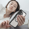 Husă pentru iPhone 16, Fusion Hybrid Carbon, pentru MagSafe, negru