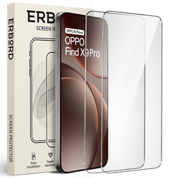 2x ERBORD 9H Sticlă temperată din sticlă dură pentru Oppo Find X9 Pro