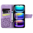 Cu clapetă pentru Infinix Hot 50 4G, Butterfly, violet