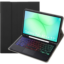 Husă cu tastatură Bluetooth iluminată și touchpad pentru Samsung Galaxy Tab A11+