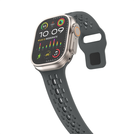 Curea din silicon pentru Apple Watch 1/2/3/4/4/5/6/6/7/8/SE/ULTRA 42/44/45/49MM, gri