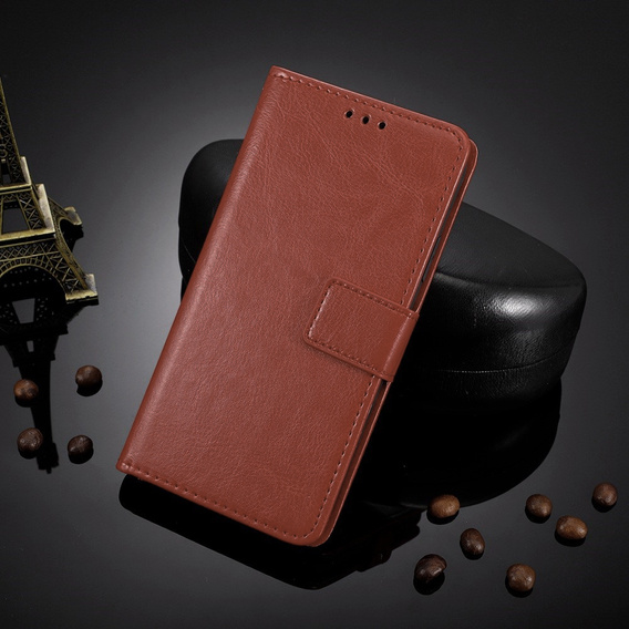 Cu clapetă pentru Samsung Galaxy A26, Crazy Horse Wallet, maro