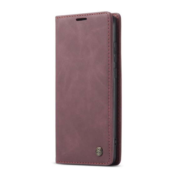 Husa CASEME pentru Xiaomi Redmi Note 8 Pro, Leather Wallet Case, roșu