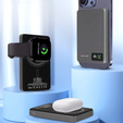 Blavec Power Bank 10000mAh BJ-03 Slim 13.5mm - Tip C - 22.5W, MagSafe 3in1 - gri