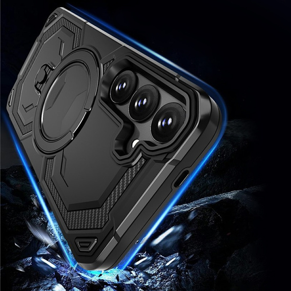 Husă magnetică cu suport pentru Samsung Galaxy A57 5G, negru