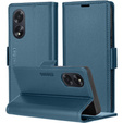Husă pentru Oppo A60, ERBORD Glossy Litchi, portofel cu clapetă, albastru