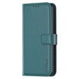 Husa cu clapetă pentru Xiaomi Redmi Note 13 Pro 4G, BINFEN Wallet, verde