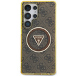 Husă GUESS Magnetic IML Metal Glitter 4G Circle Triangle pentru Samsung Galaxy S25 Ultra
